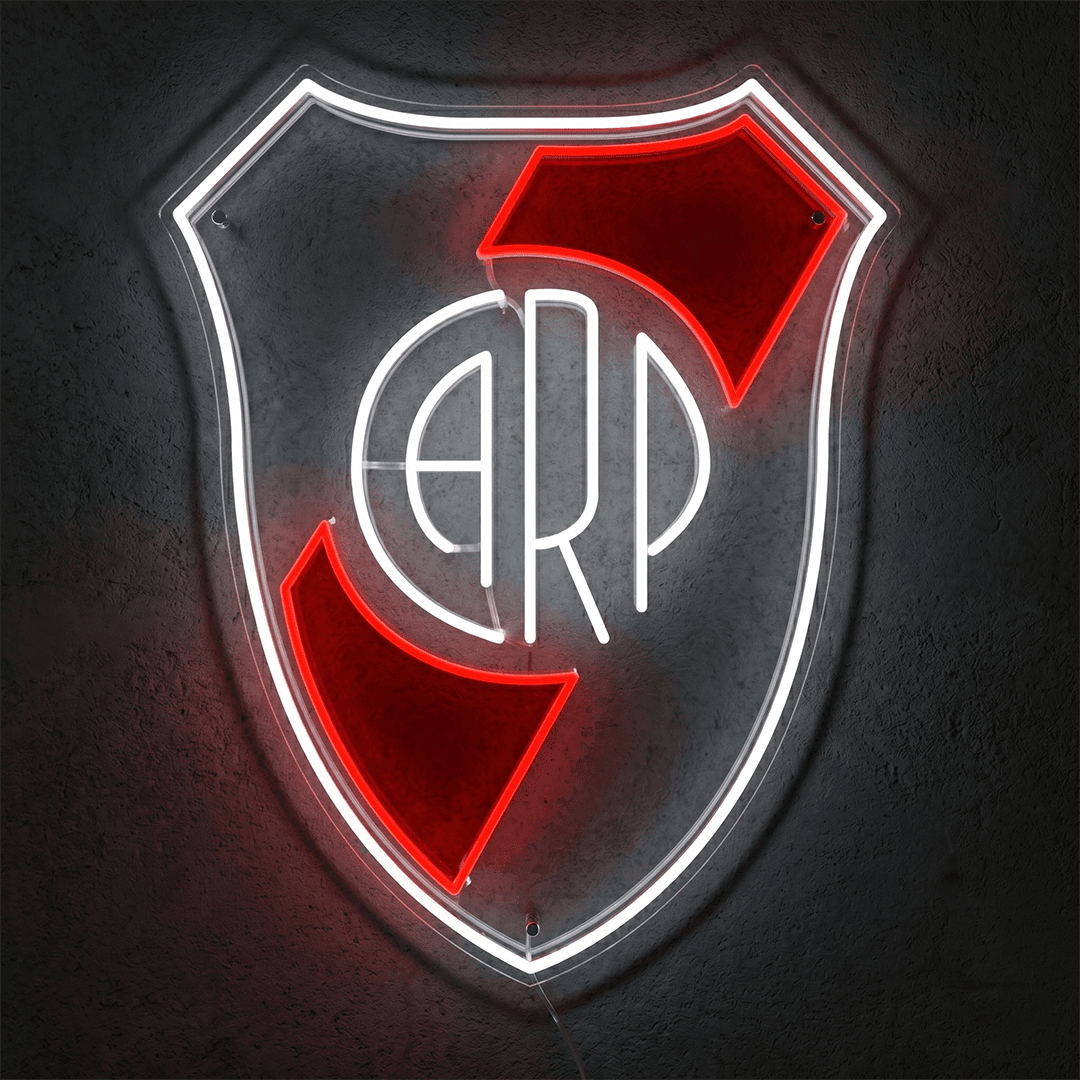 Cartel Neón escudos de fútbol